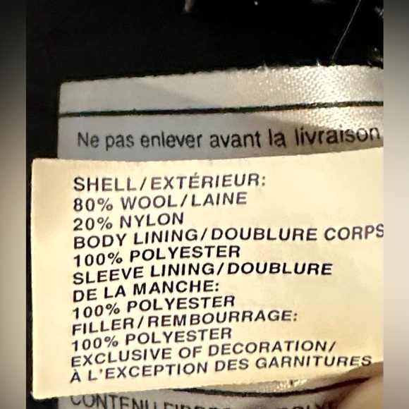 Gap Women’s Wool Blend Hidden Button Black Topcoat Size S - Picture 7 of 12